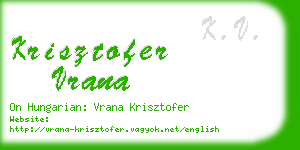 krisztofer vrana business card